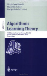 Algorithmic Learning Theory
