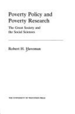 Poverty Policy and Poverty Research