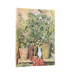 Cezanne's Terracotta Pots and Flowers Midi Address Book (Elastic Band Closure)