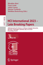 HCI International 2023 – Late Breaking Papers