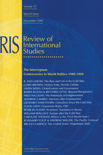 The Interregnum: Controversies in World Politics 1989-1999