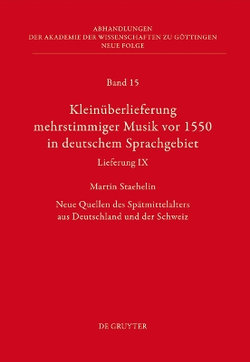 Kleinueberlieferung mehrstimmiger Musik vor 1550 in deutschem Sprachgebiet, Lieferung IX