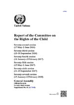 Report of the Committee on the Rights of the Child 73rd