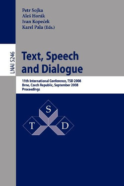 Text, Speech and Dialogue