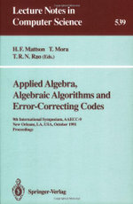 Applied Algebra, Algebraic Algorithms and Error-Correcting Codes