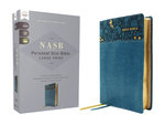 NASB, Personal Size Bible, Large Print, Leathersoft, Teal, Red Letter, 1995 Text, Comfort Print