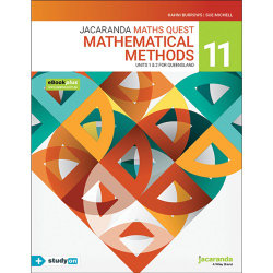 Jacaranda Maths Quest 11 Mathematical Methods Units 1&2 for Queensland eBookPLUS & Print + StudyON Mathematical Methods Units 1&2 for QLD (Book Code)