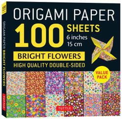 Origami Paper 100 Sheets Bright Flowers 6 (15 Cm)