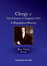 Clergy of the Church of England 1835 - Part Three Clergy of the Church of England 1835 - Part Three