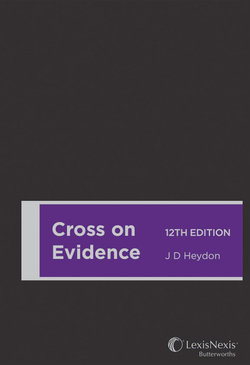 Cross on Evidence, 12th edition