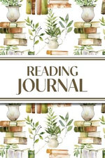 Reading Journal (Watercolour Stacked Books with Potted Plants)