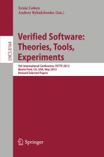 Verified Software: Theorie, Tools, Experiments