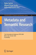 Metadata and Semantic Research