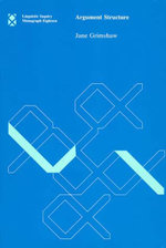 Argument Structure: Volume 18