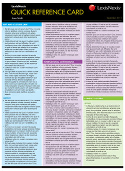 LexisNexis Quick Reference Card: Personal Property Securities Act