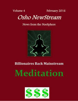 Osho NewStream, Volume 4 February 2016, Billionaires Back Mainstream Meditation