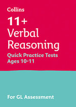 Letts 11+ Success - 11+ Verbal Reasoning Quick Practice Tests Age 10-11 for the GL Assessment Tests