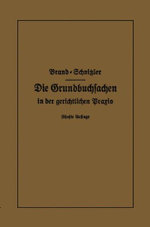 Die Grundbuchsachen in der gerichtlichen Praxis