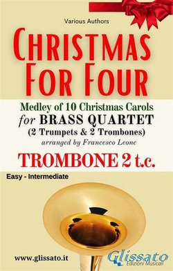 Bb Trombone 2 treble clef part - Brass Quartet Medley "Christmas for Four"