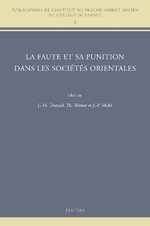 La Faute et sa punition dans les Societes Orientales