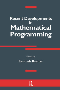 Recent Developments in Mathematical Programming