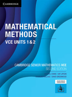 Mathematical Methods VCE Units 1&2 Mathematical Methods VCE Units 1&2