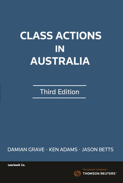 Class Actions in Australia 3rd Edition