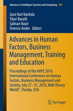 Advances in Human Factors, Business Management, Training and Education