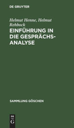 Einführung in Die Gesprächsanalyse