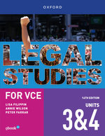 Legal Studies for VCE Unit 3 &amp; 4 Student Book+obook pro