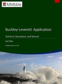 Buckley-Leverett Application Buckley-Leverett Application