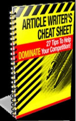 Article Writer's Cheat Sheet