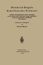 Friedrich Engels Schriften der Fruehzeit