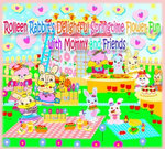 Rolleen Rabbit's Delightful Springtime Flower Fun with Mommy and Friends