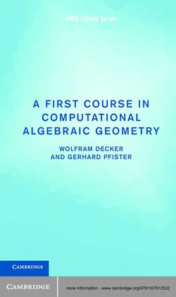 A First Course in Computational Algebraic Geometry