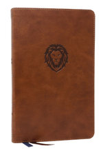 NKJV, Thinline Bible Youth Edition, Leathersoft, Brown, Red Letter, Comfort Print