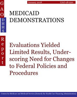 MEDICAID DEMONSTRATIONS