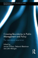 Crossing Boundaries in Public Management and Policy Crossing Boundaries in Public Management and Policy