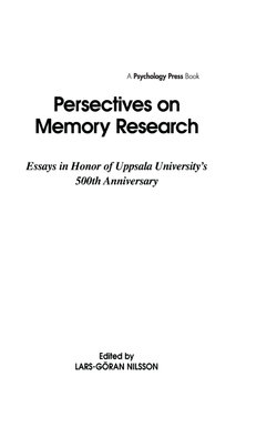 Perspectives on Memory Research