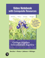 Video Notebook with Corequisite Resources for College Algebra with Intermediate Algebra