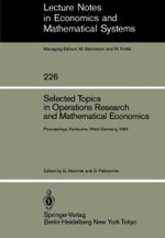 Selected Topics in Operations Research and Mathematical Economics