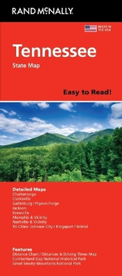 Rand McNally Easy to Read: Tennessee State Map Rand McNally Easy to Read: Tennessee State Map