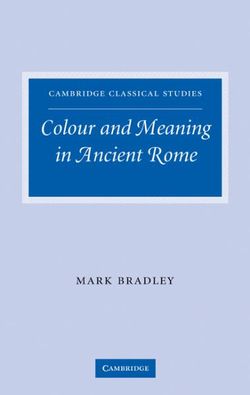 Colour and Meaning in Ancient Rome