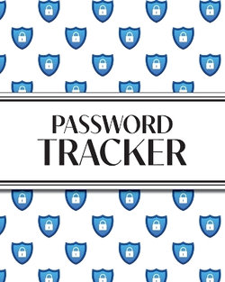 XL Large Print Password Tracker (Lock Shield Blue) XL Large Print Password Tracker (Lock Shield Blue)
