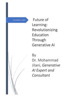 The Future of Learning: Revolutionizing Education Through Generative AI