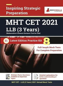 MAH CET LLB 3 Years Exam Prep Book 2025 - 8 Full Length Mock Tests and 8 Sectional Tests (1500 Solved Objective Questions) with Free Access to Online Tests