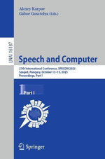 Speech and Computer