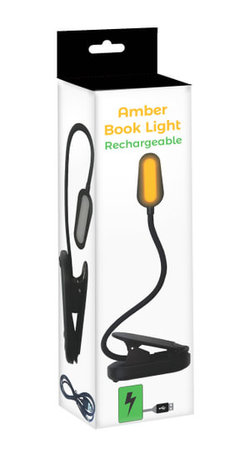 Amber Book Light Rechargeable - Black