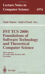 FST TCS 2000: Foundations of Software Technology and Theoretical Science