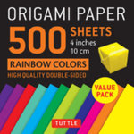 Origami Paper 500 sheets Rainbow Colors